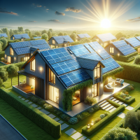 create about us image for home solar company  no faces or people in image . very realistic 